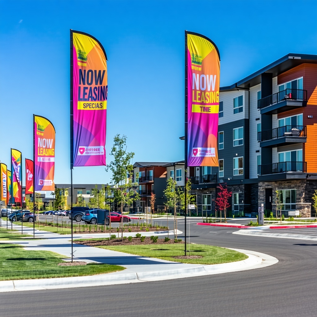 Apartment Banners | Feather Flags | Real Estate Leasing Signs